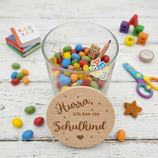 Vorratsglas Einschulung Schulkind Einschulungsgeschenk Glas