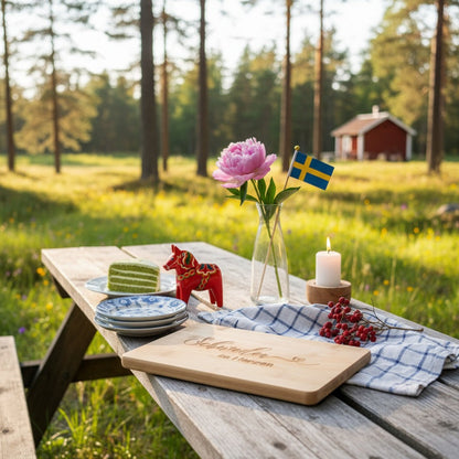 Frühstücksbrettchen Schweden im Herzen