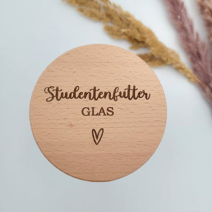 Glas Studentenfutter Vorratsglas graviert