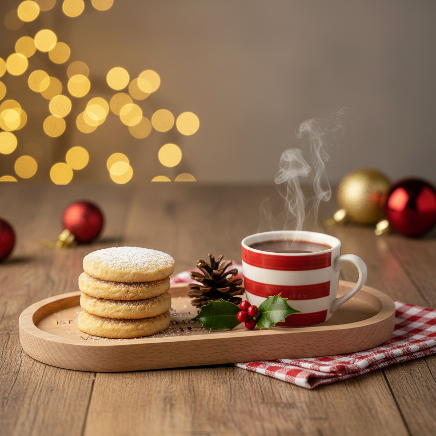 Holztablett oval Ein Keks..