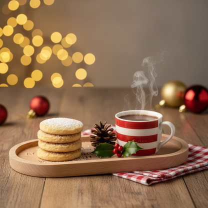 Holztablett oval Ein Keks..