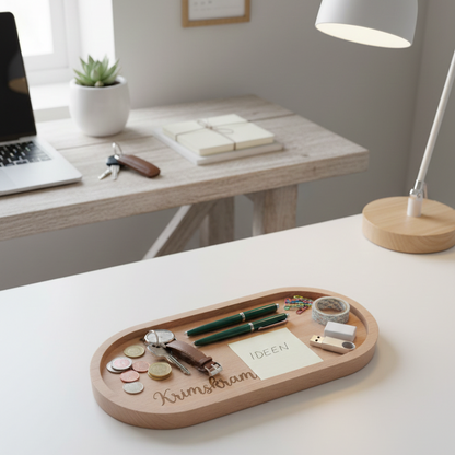 Holztablett oval Krimskrams