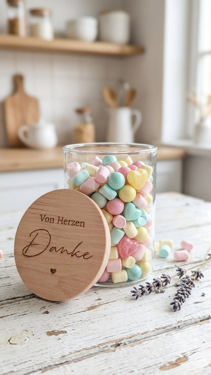 Glas Von Herzen Danke - Dankeschön Geschenk Abschiedsgeschenk
