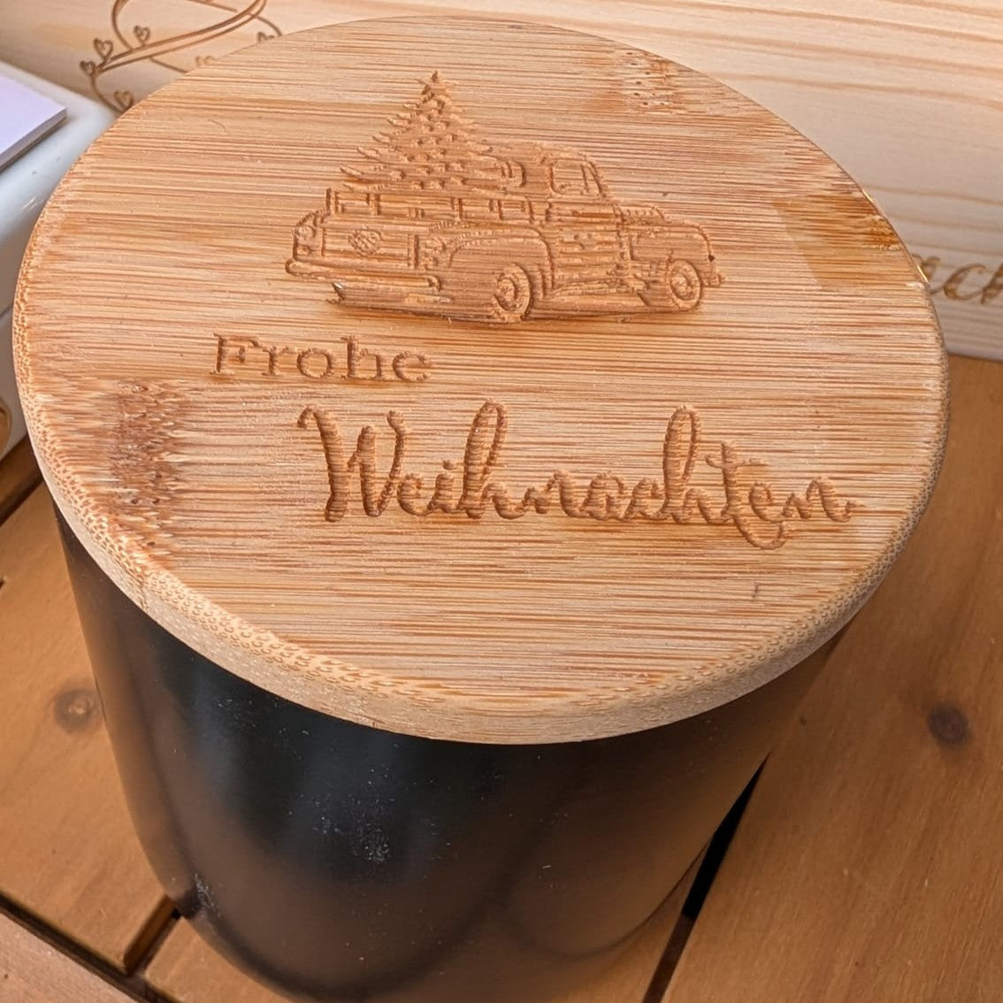 Frohe Weihnachten Keramikdose