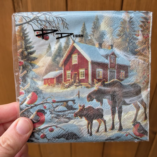 Servietten Schweden Elch