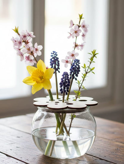 Blumenretter Set aus Holz – 3-teiliges Set für Blumendeko