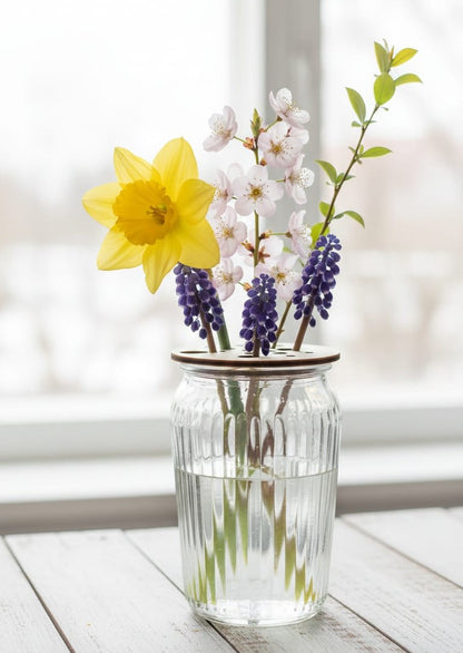 Blumenretter Set aus Holz – 3-teiliges Set für Blumendeko