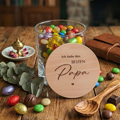 Bester Papa Geschenk Vatertag Vorratsglas Ich habe den besten Papa