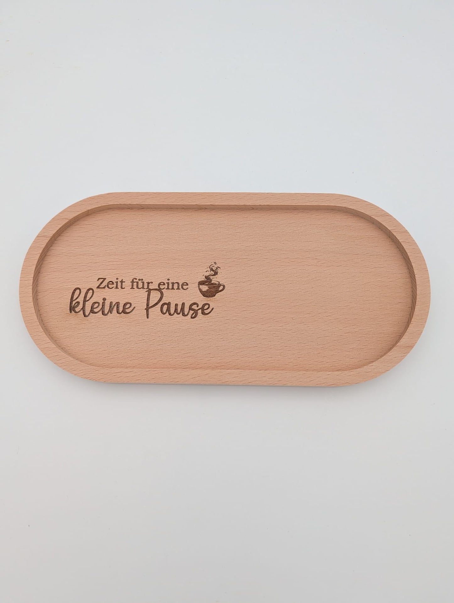 Holztablett oval Kleine Pause