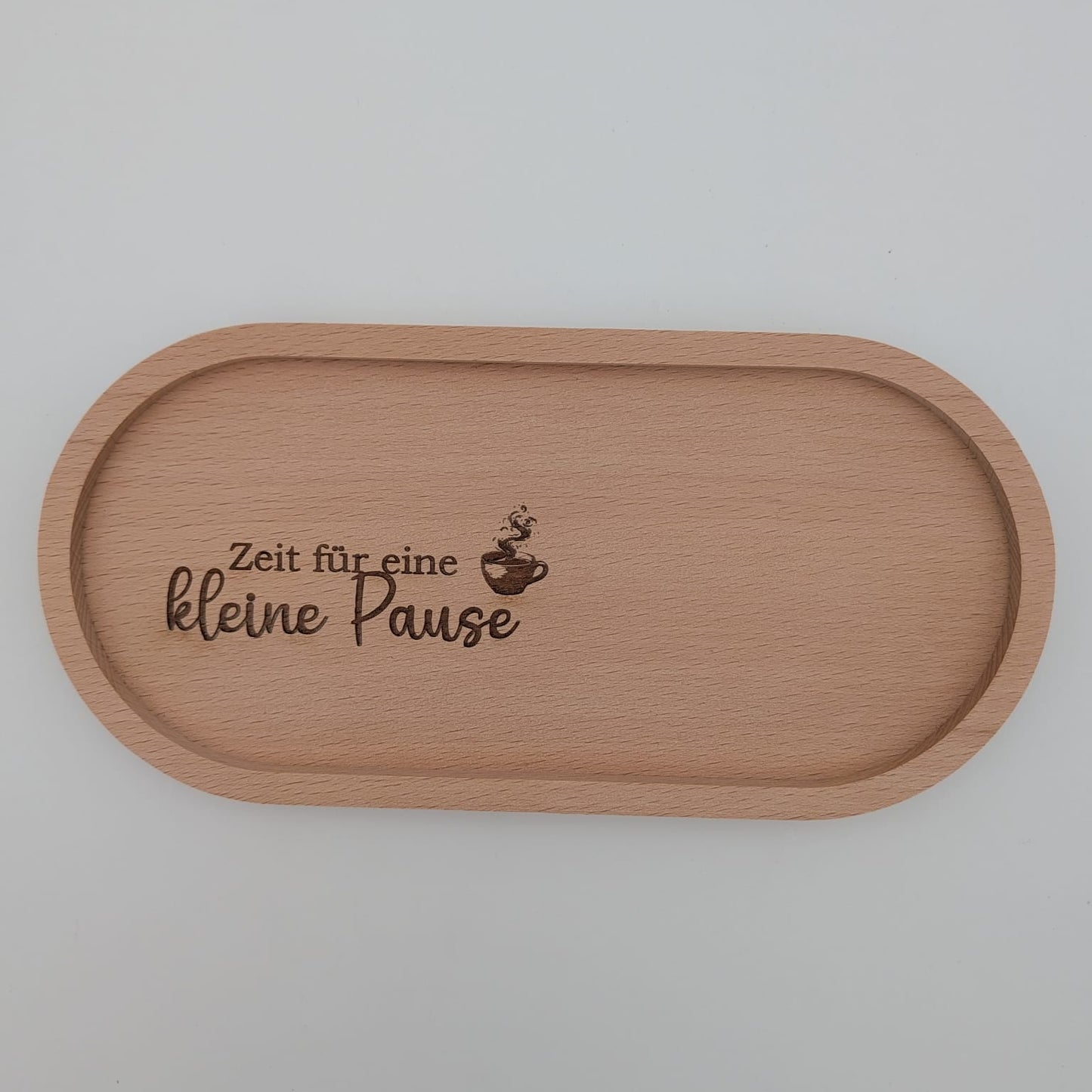 Holztablett oval Kleine Pause