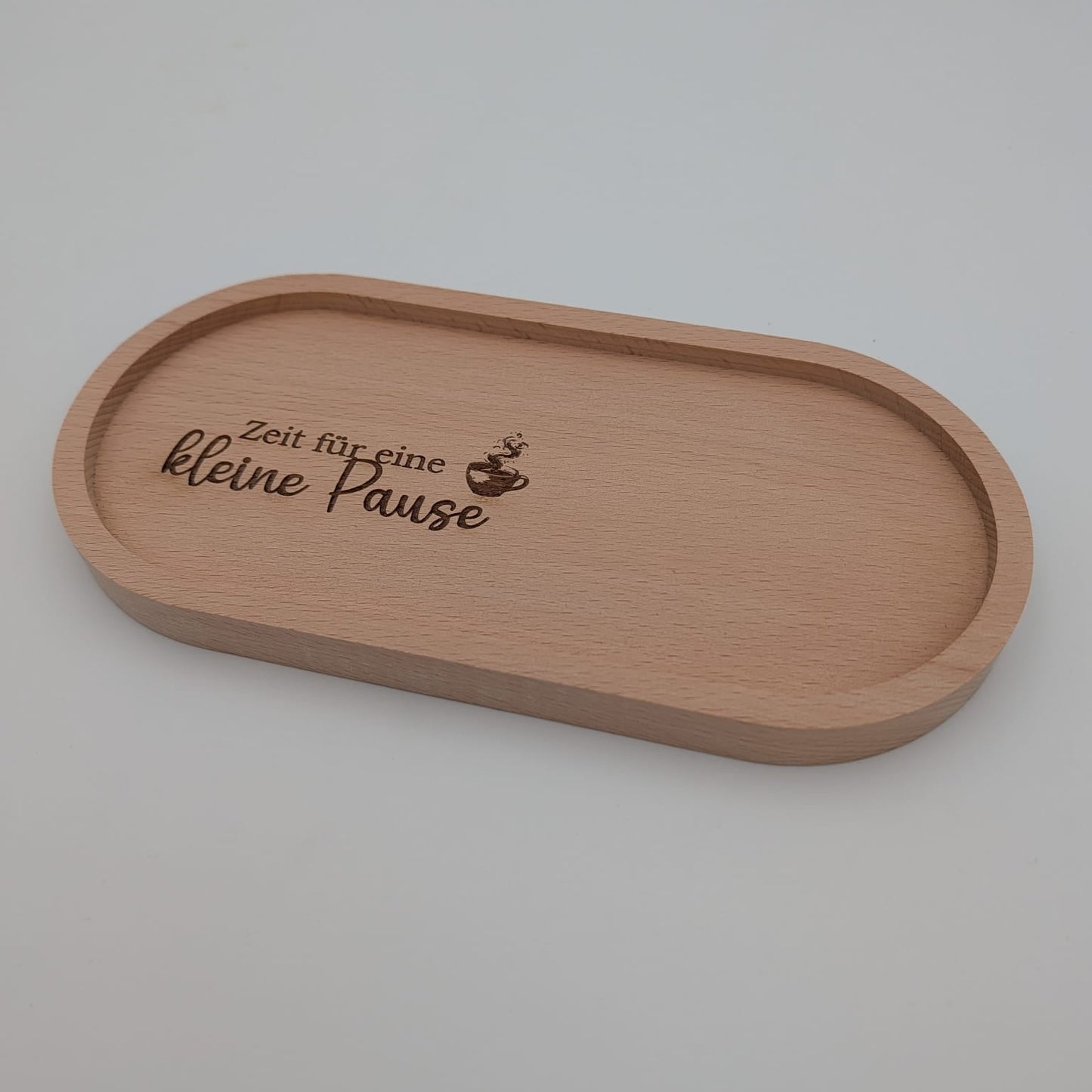Holztablett oval Kleine Pause