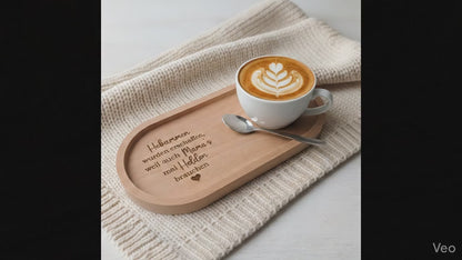 Holztablett Hebamme Helden Serviertablett oval Dekotablett