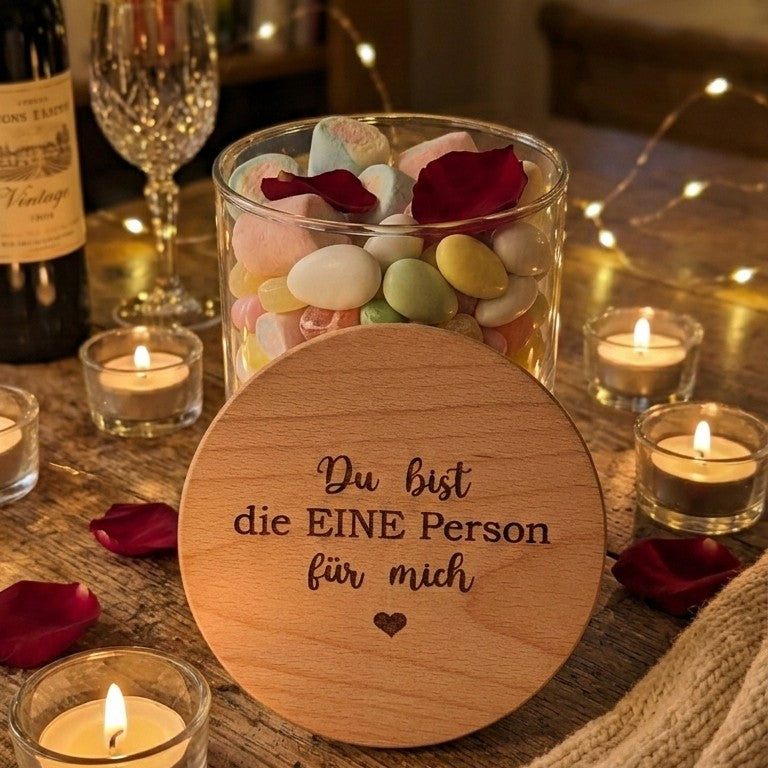 Vorratsglas Liebe, Du bist die eine Person für mich