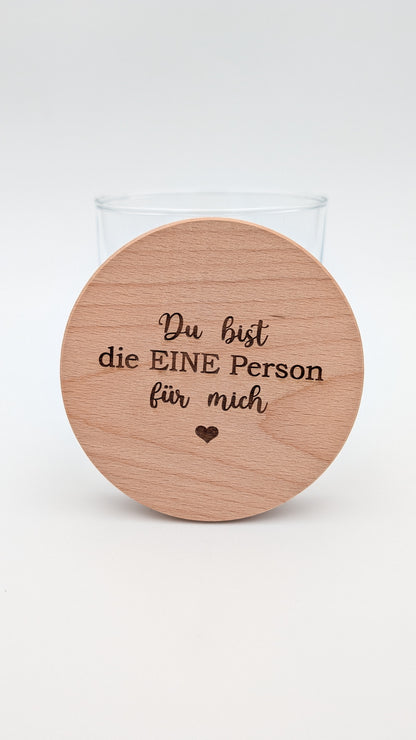 Vorratsglas Liebe, Du bist die eine Person für mich