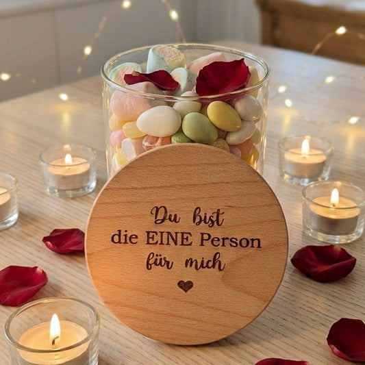 Vorratsglas Liebe, Du bist die eine Person für mich